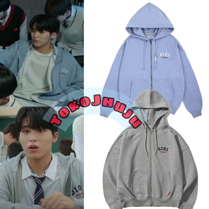 Jaket Hoodie Trejo Jeongwoo OiOi Logo kecil