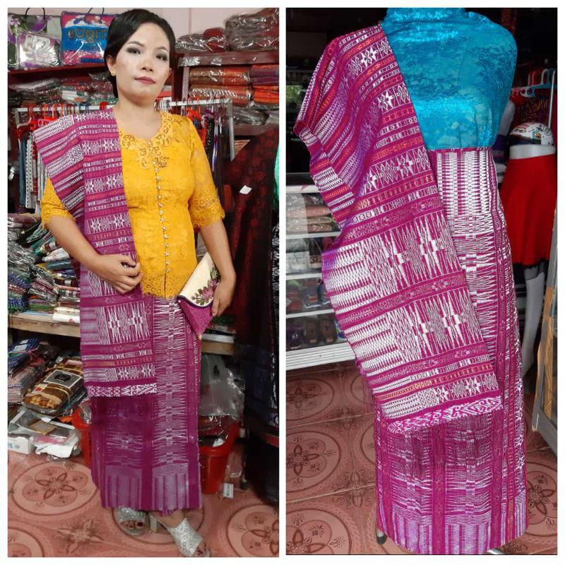 KAIN SONGKET PUCCA KLASIK PINK PUCCA BINTIK TENUN TARUTUNG SARUNG TUMTUMAN UNGU SONGKET MURAH