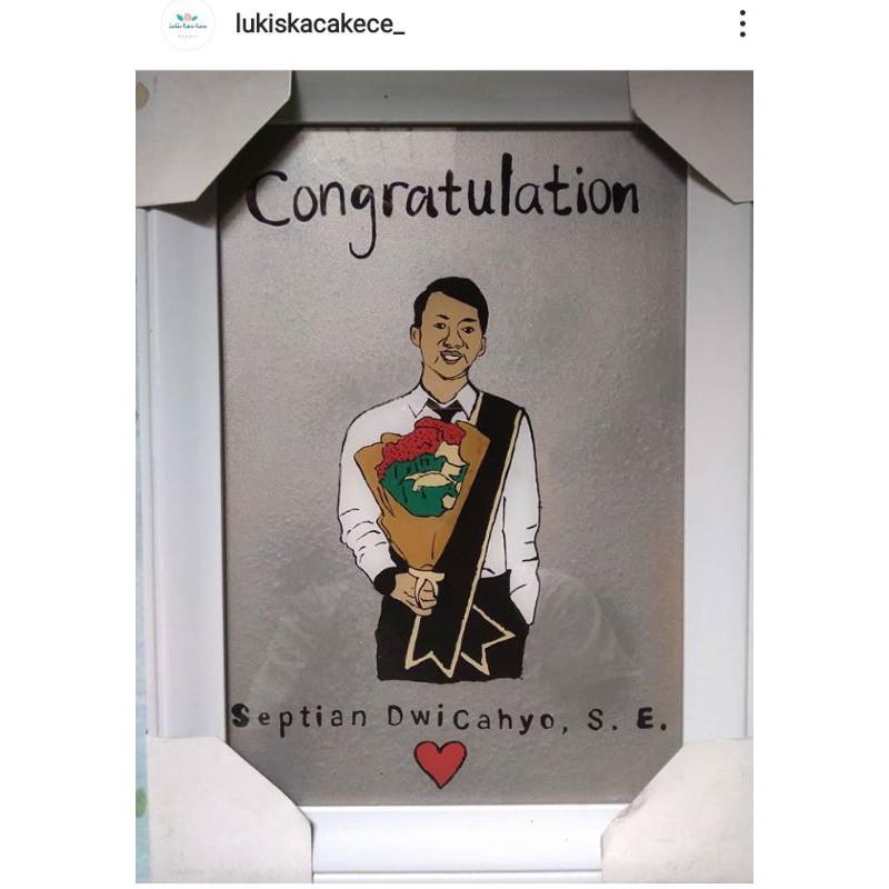 Lukisan kaca Kado Wisuda