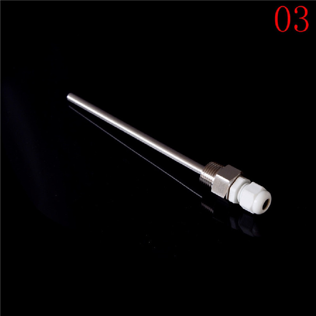 (lsingers1) Thermowell NPT Threads 50-250 Sensor Suhu Bahan Stainless Steel 1 / 2 &quot;