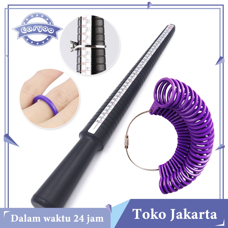 Stik Ukur Cincin Kuningan Ungu Alat Pengukur Cincin Ring Sizer Jewelry Measure Stik Ukur Cincin Kuni