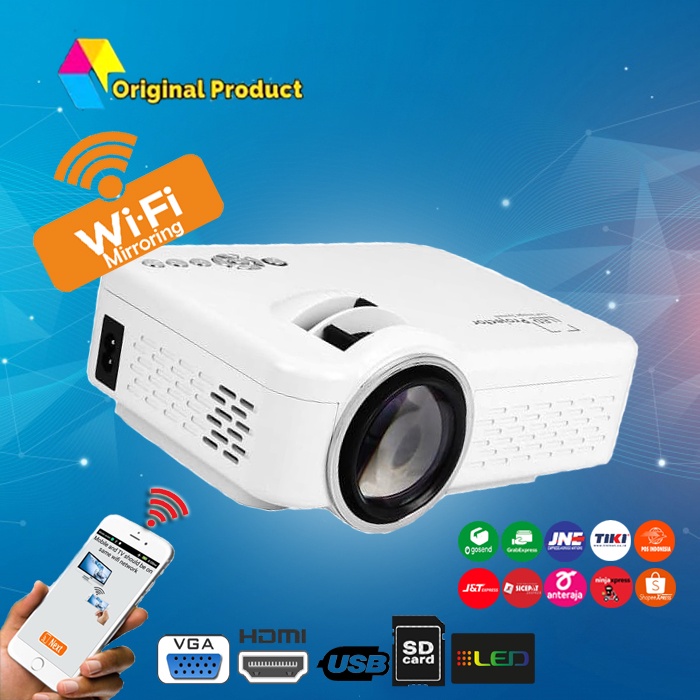 Jual Proyektor Mini Wifi Original / Proyektor Wifi Original / Proyektor ...