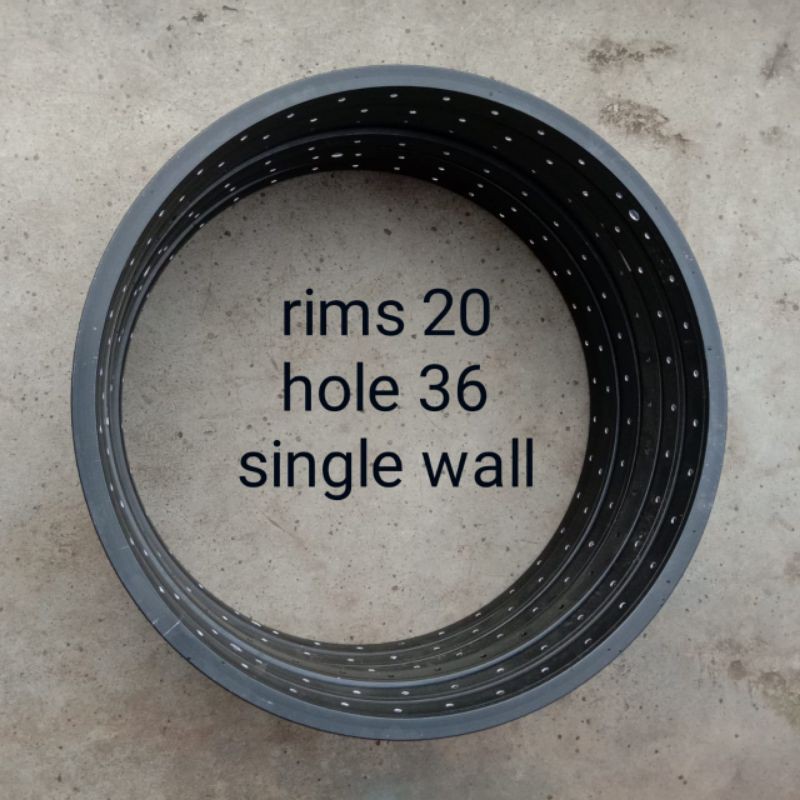 rims velg bmx 20 single wall hole 36