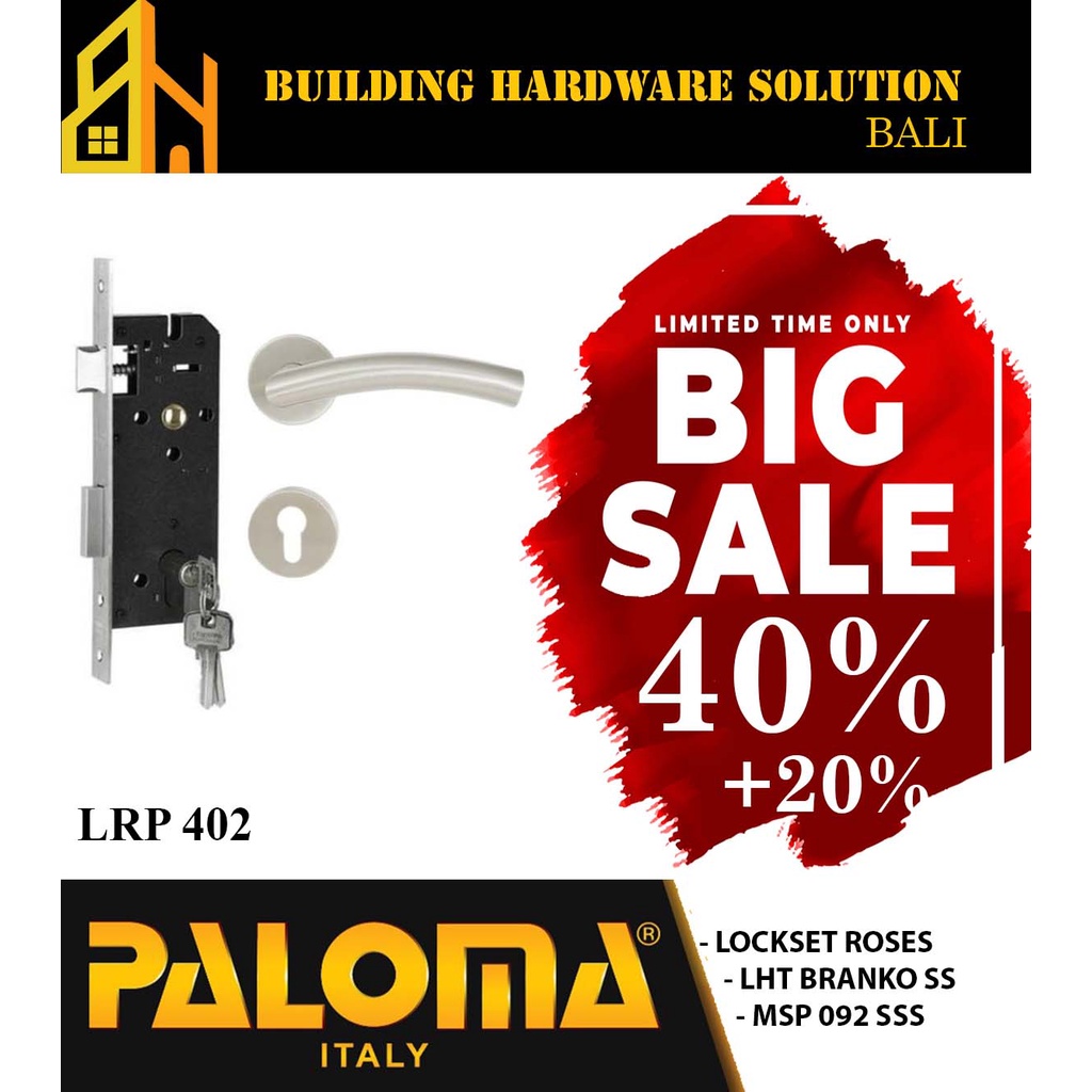 Paloma Kunci Set Handle TERMURAH Gagang Pintu | LRP 402
