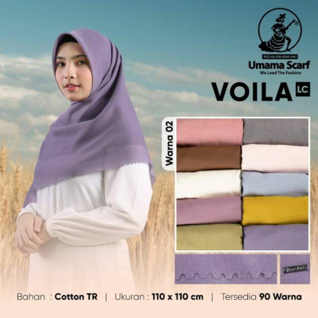 [GROSIR 10PCS] SQUARE VOILA LC UMAMA SCARF/HIJAB JILBAB SEGIEMPAT BASIC VOAL LASER CUT