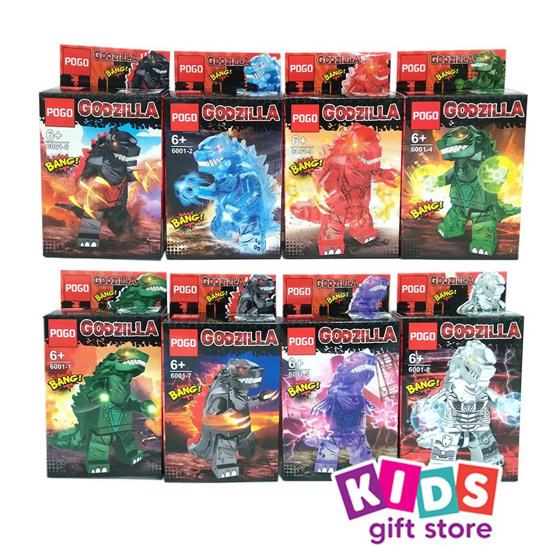 Pogo Godzilla Monster 8pcs - Mainan Brick