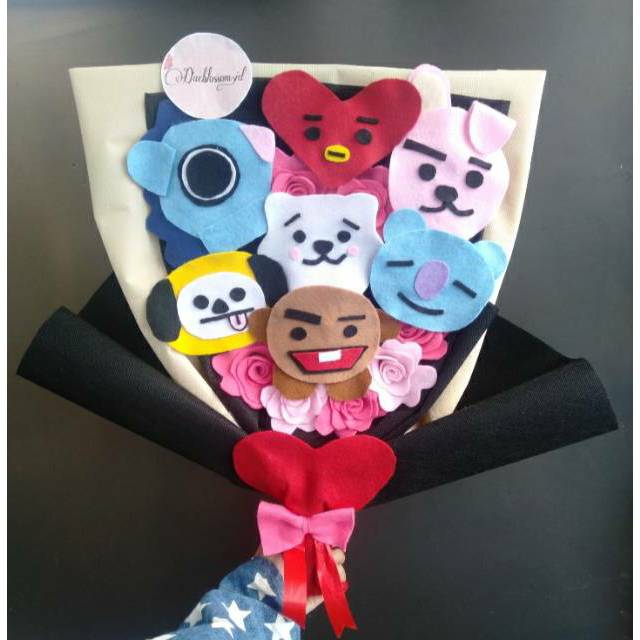 BOUQUET BUKET BUNGA | BUKET FLANEL | BT21 | BOUQUET BT21 | BUKET BTS | BONEKA | BUCKET WISUDA