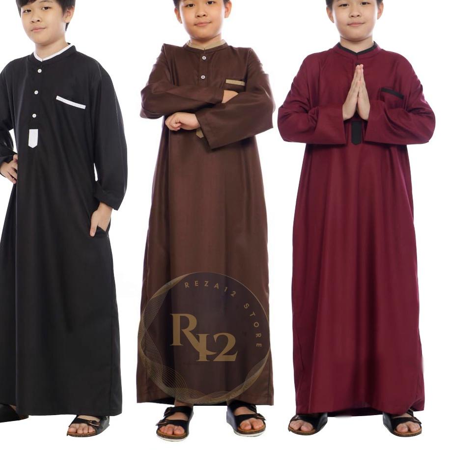(HARGA BERSAHABAT) REZA Jubah Anak Laki - Laki Toyobo Premium 2-15 Tahun /Jubah Anak Remaja /Gamis A