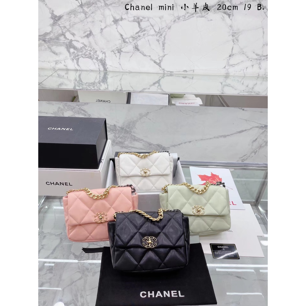 Spot Chanel19 chain bag mouth cover bag