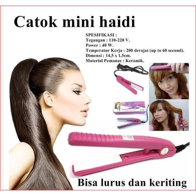 (NCS) Catokan Rambut Mini Haidi portable pelurus Pengeriting Catok rambut HAIR CARE Catokkan