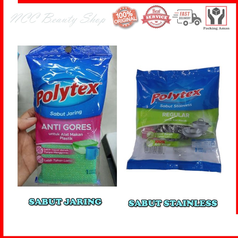 * NCC * Polytex Sabut Jaring Anti Gores dan Sabut Stainless Anti Karat Tahan Lama