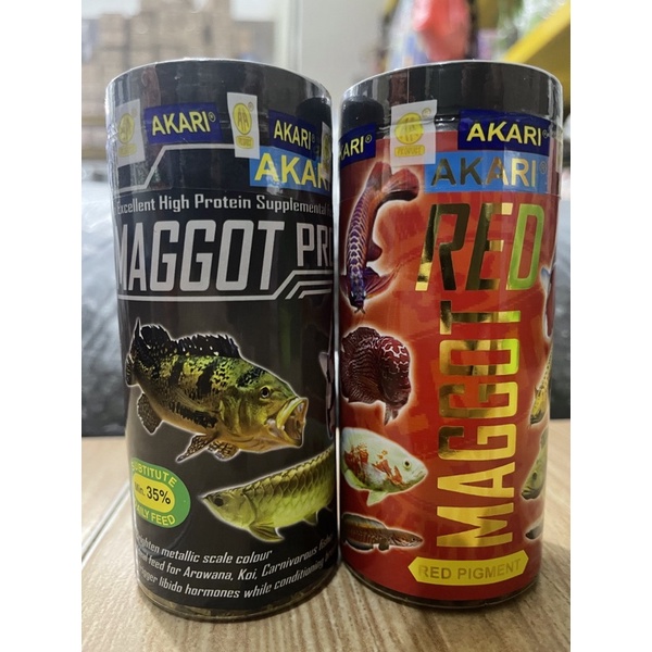 AKARI RED MAGGOT / MAGGOT PRO PELET IKAN ARWANA LOUHAN