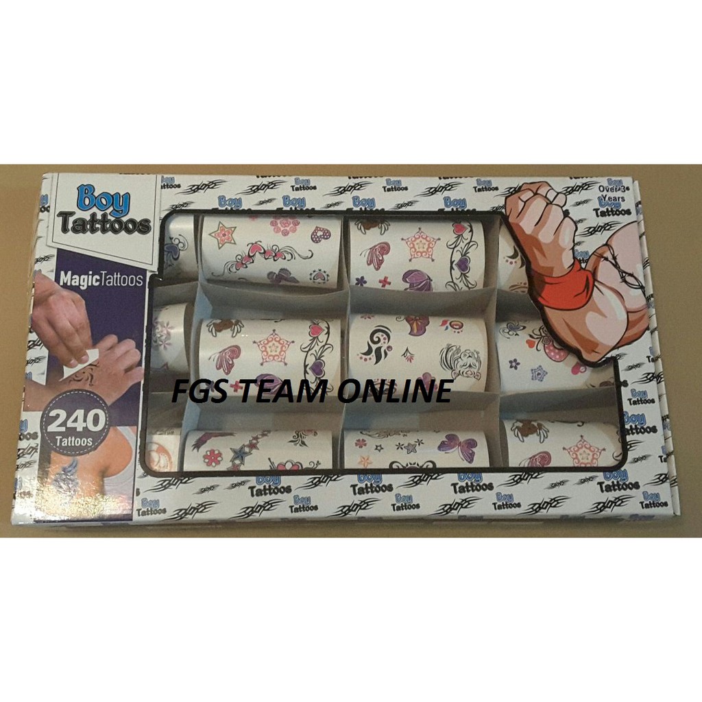 MAINAN EDUKASI/EDUKATIF ANAK STICKER TATTOO SERIES BOX/MAGIC TATTOO
