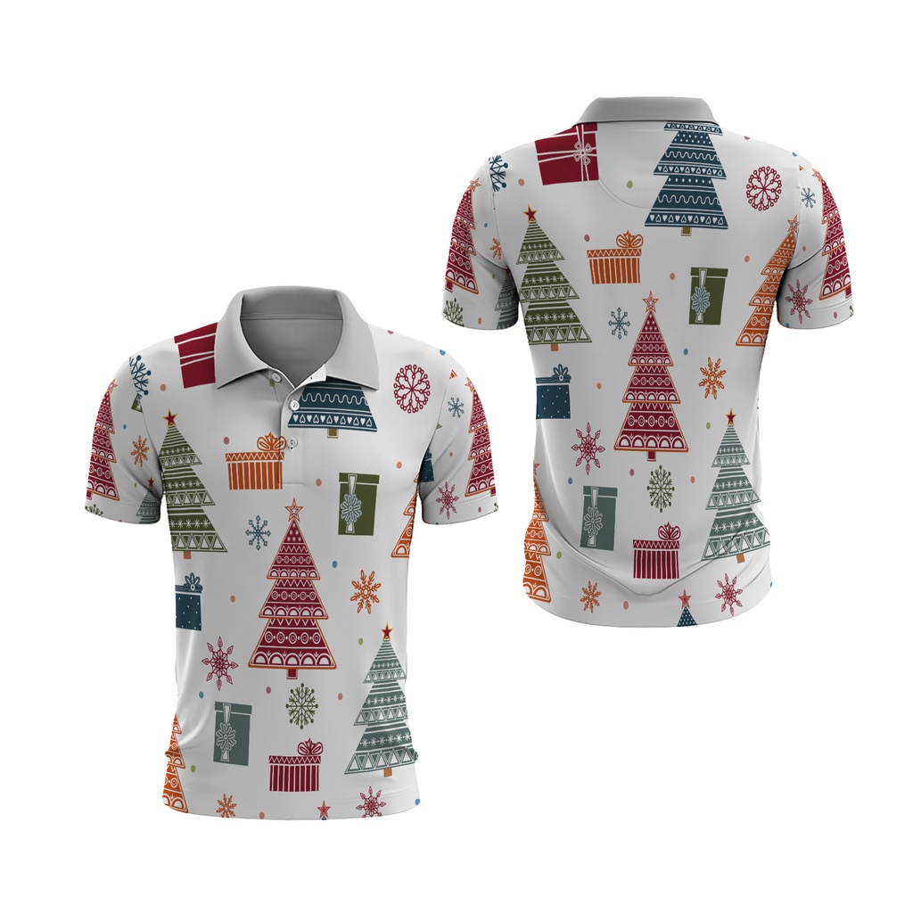 [Riashop] Polo Shirt Merry Christmas | Polo Shirt Kaos Natal | Polo Kaos Natal Merry Christmas