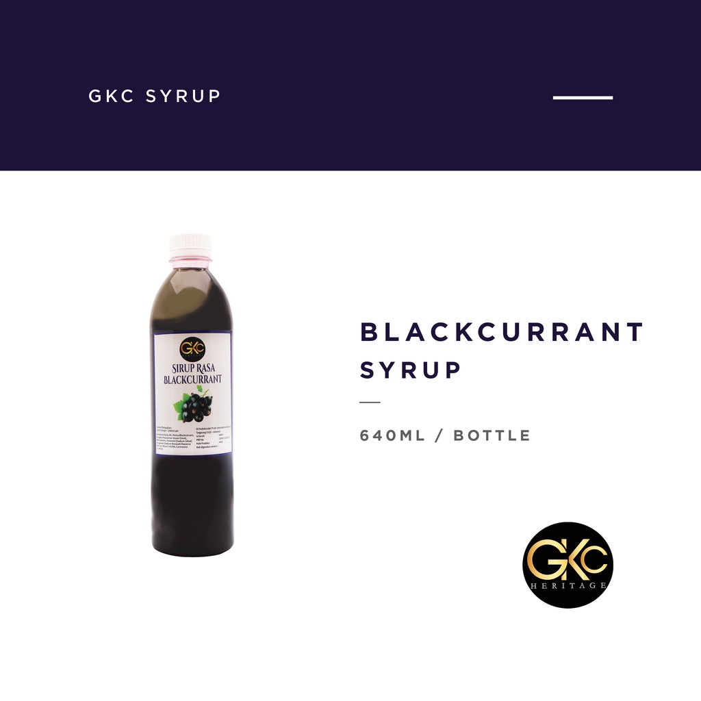 Sirup Blackcurrant / Blackcurrent Syrup Minuman GKC Heritage 640 ml (Import Quality)