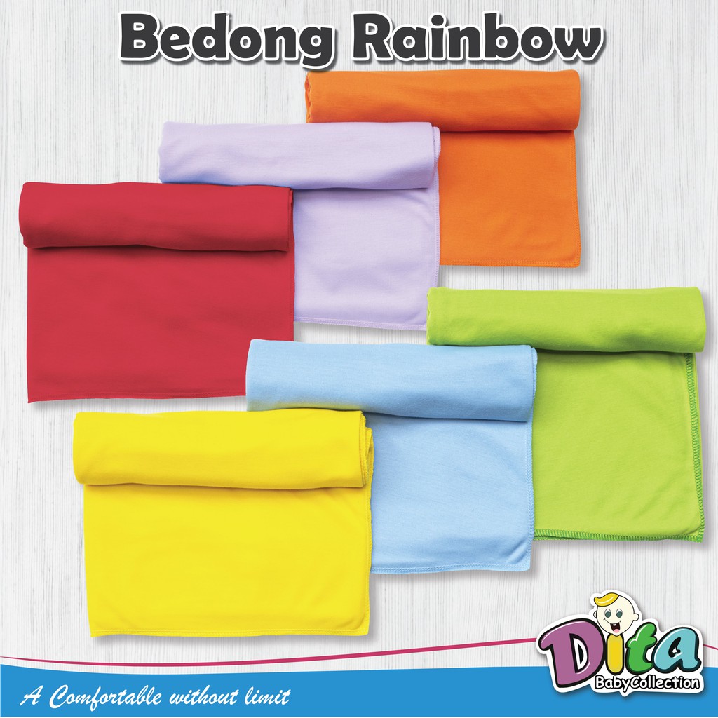 SATUAN BEDONG KAOS DITA  BEDONG BABY RAINBOW BEDONG SQUARE BEDONG SEGI EMPAT BEDONG LILIT 90X115CM