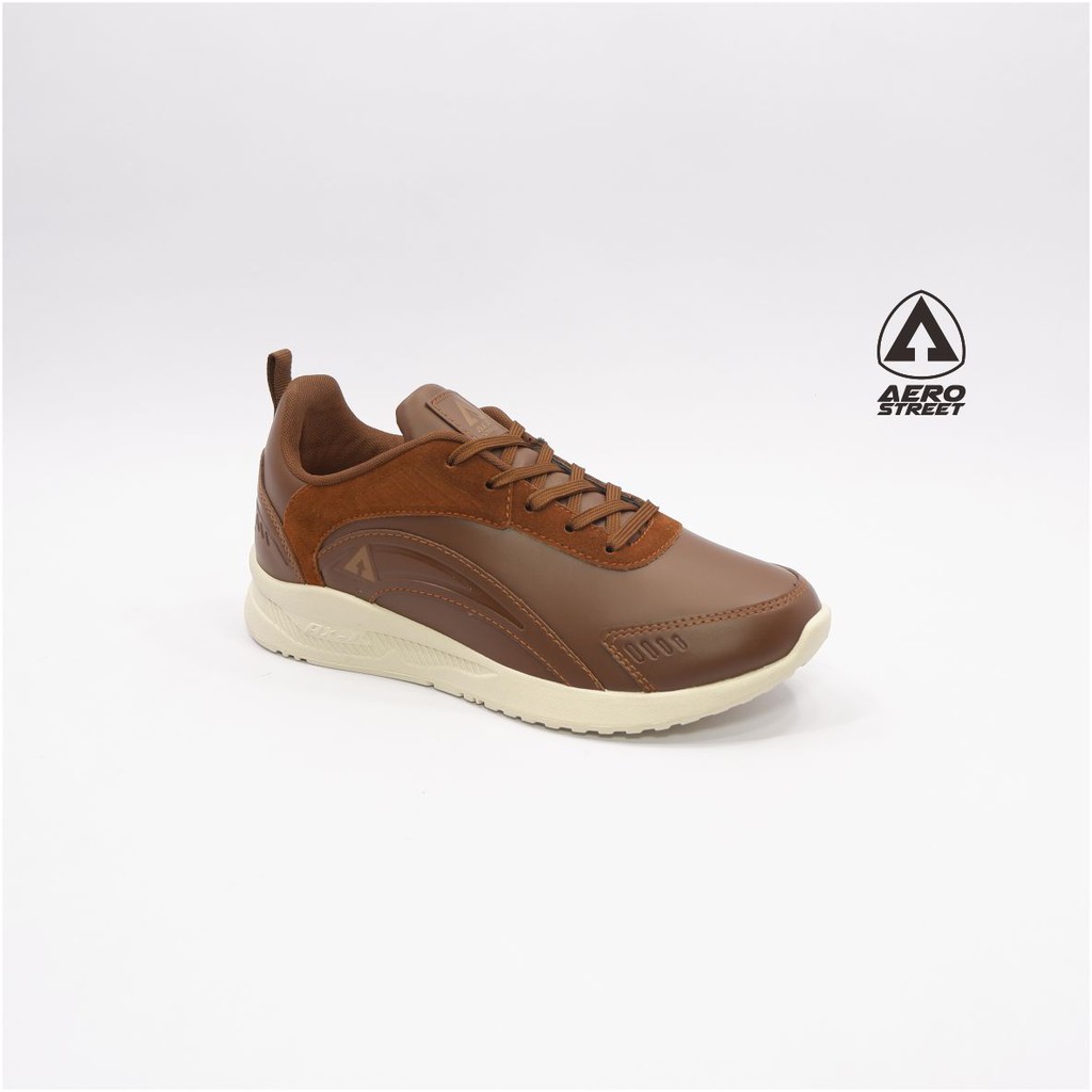 Aerostreet 39-42 Leopard Coklat - Sepatu Sneakers Casual Sport Sekolah Pria Wanita Aero Street