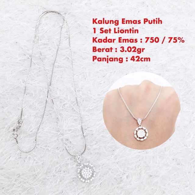 Kalung Emas  Putih  Tambang Plus Diskon Web