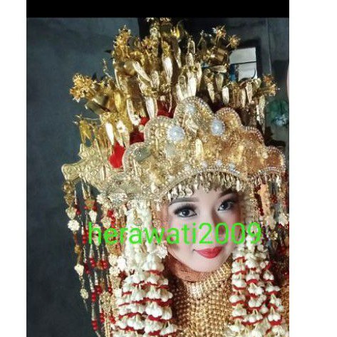 Set pengantin  palembang  mahkota pengantin  palembang  