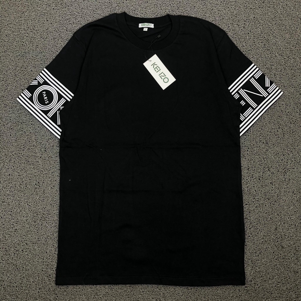 KAOS TSHIRT KENZO PARIS CUFF HITAM