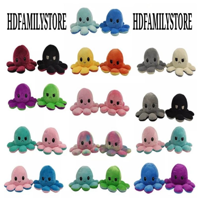 Boneka octopus reversible boneka tiktok viral