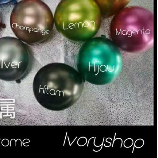 ❀ Balon 5 inch chrome isi 100 per pack / Balon krom 5" Joooy ○
