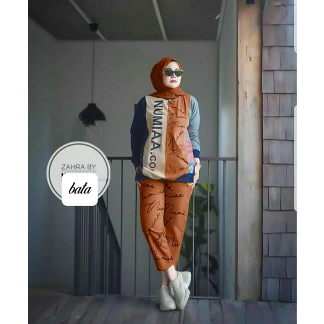 ST Set Stelan Atasan Celana Babyterry Numia