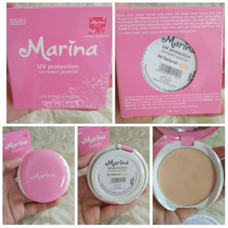 MARINA BEDAK PADAT NATURAL Compact Powder UV Protection