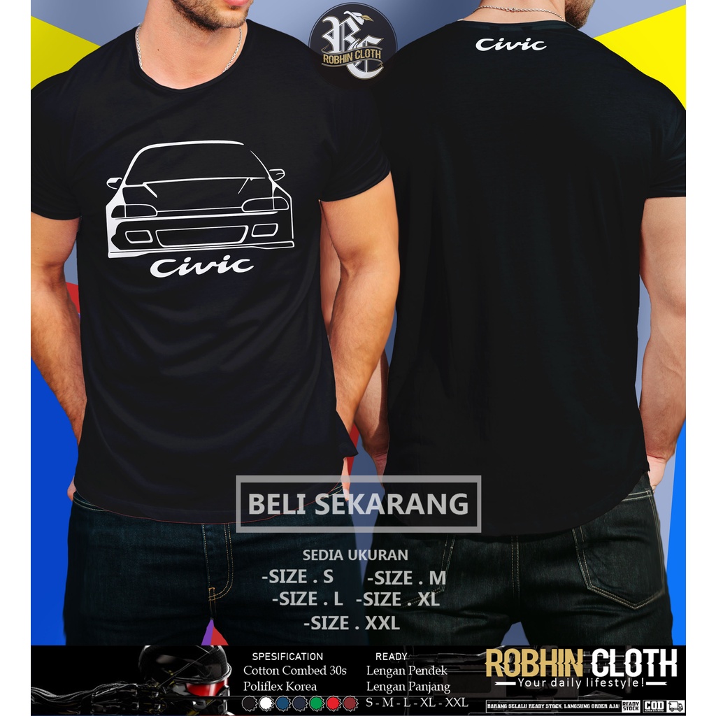 Kaos Mobil Honda Civic Estilo Baju Otomotif