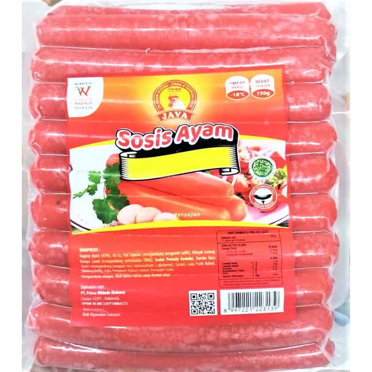 Jual Java Sosis Ayam Merah 750gr Shopee Indonesia