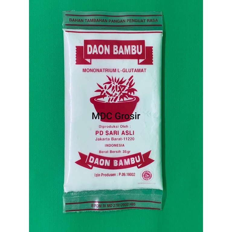 Micin Vetsin Penyedap Rasa Cap Daon Bambu 35 Gram (isi 20 pcs)