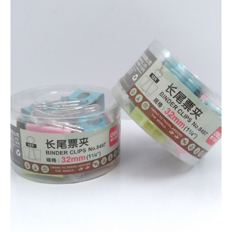 

BINDER CLIPS / CLIP KERTAS / 32MM / DELI E - 8497