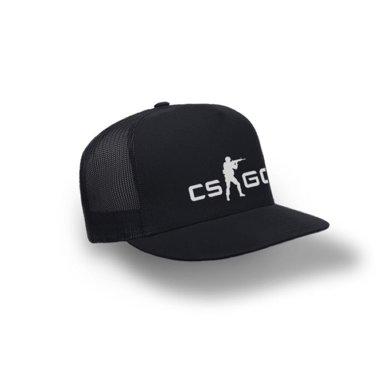 TERLARIS Topi Trucker Custom CSGO Game Hitam Full