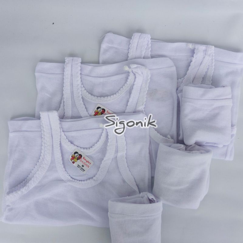 Singlet Pakaian Dalam Anak Cowok Cewek Daishin S M L XL XXL Batita Balita PAUD TK SD 0 - 9 tahun