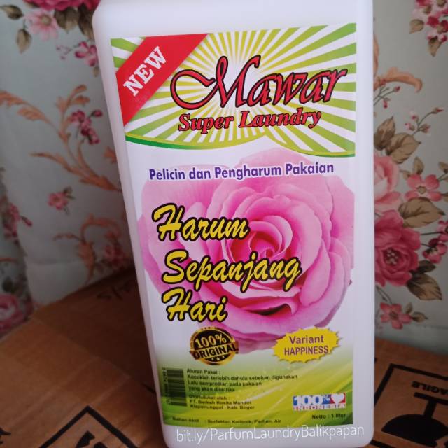 Pelicin dan pengharum mawar super laundry