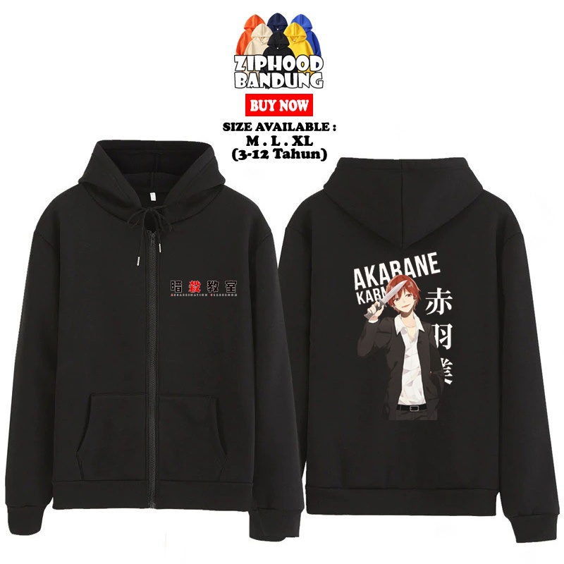 ZIPHOOD BANDUNG - Jaket Zipper Hoodie Anak ASSASSINATION CLASSROOM Karma Akabane 60 Jaket Anime
