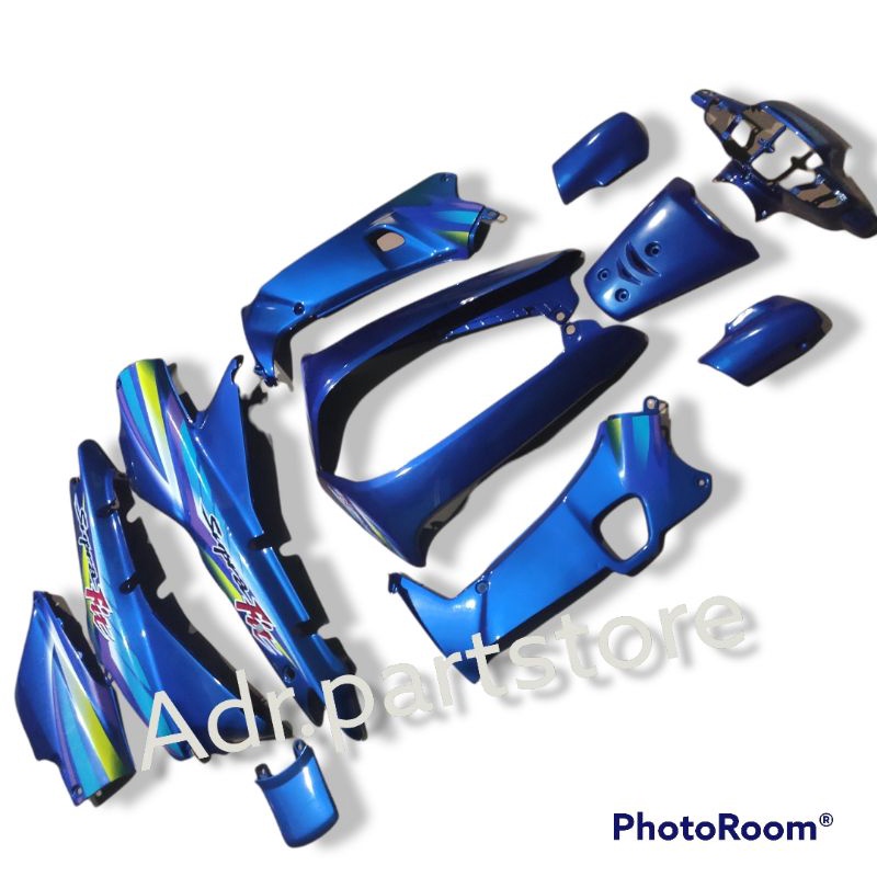 Cover Full Body Halus Supra Fit lama / Supra X Lama Warna Full Biru (ADMIN SHOPE 9,4%)