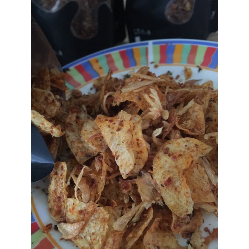 

keripik kentang pedas ebi ayam bawang