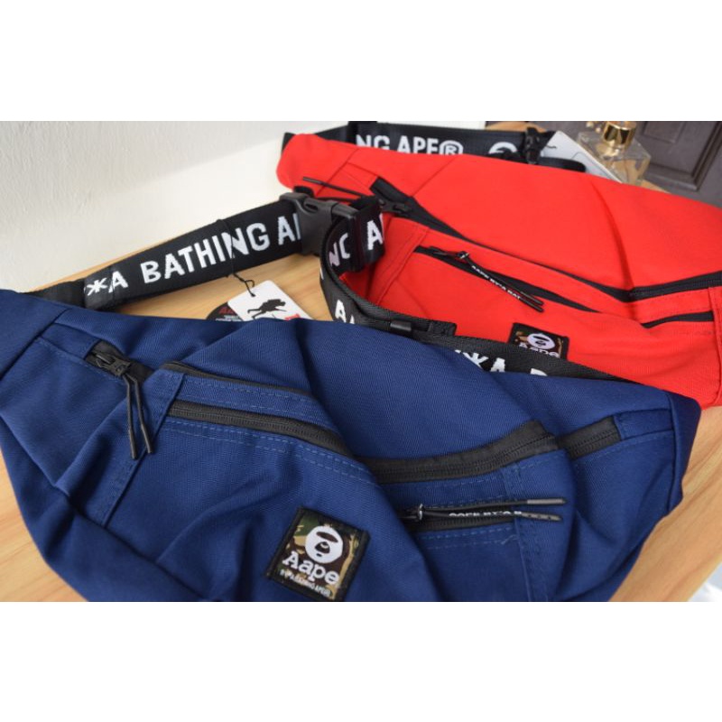 Waist bag Aape by A Bathing Ape/ Bape Original - Available Red and Navy