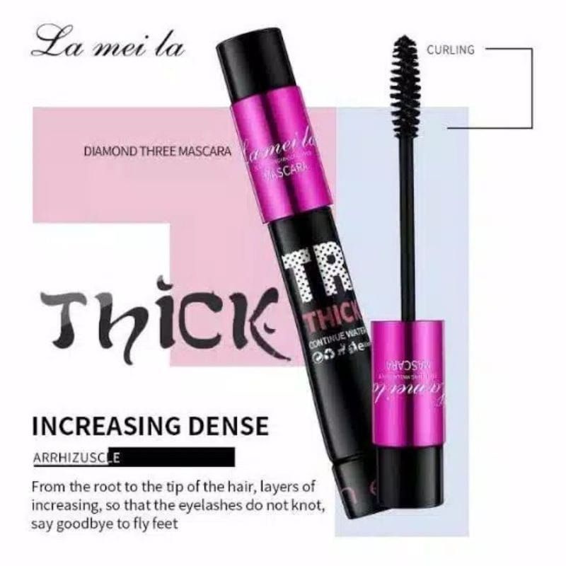 Medan Termurah Mascara Maskara Volumizer thick waterproof lameila