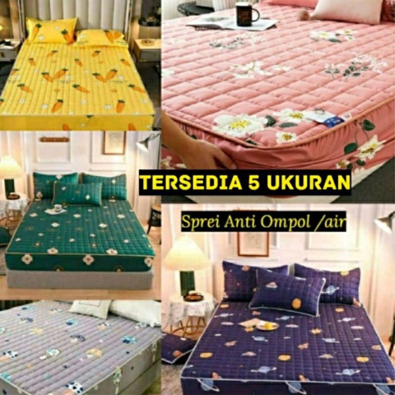 Sprei Sultan Waterproof anti ompol anti tahan air size 200x200 90x200 tipe 1 2 3 Seprei Adem full Karet sprei viral tiktok