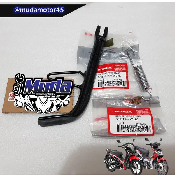 TANDAR SAMPING BLADE LAMA REVO 110 ABSOLUTE SET PER 50530-KWB-920 BAR COMP SIDE STAND JAGANG JAGRAK