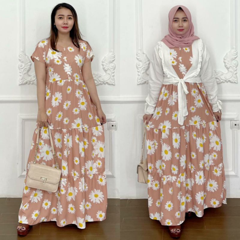 home dress set cardigan gamis susun terbaru termurah