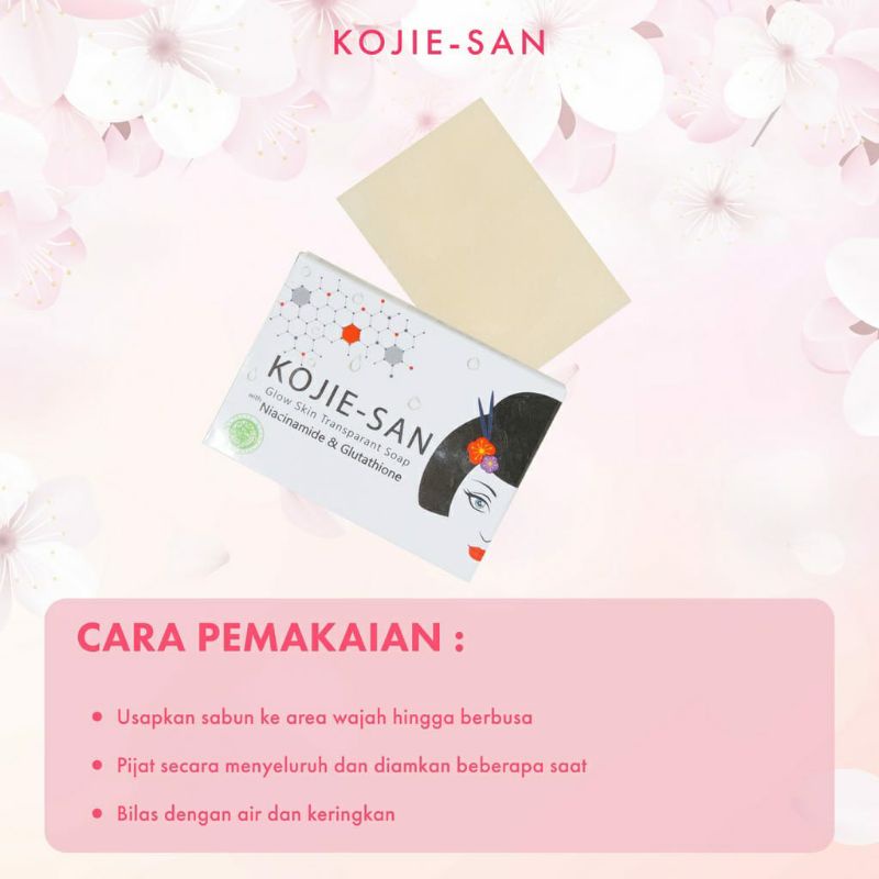 KOJIE SAN GLUTATHIONE &amp; NIACINAMIDE TRANSPARANT SOAP [BPOM]