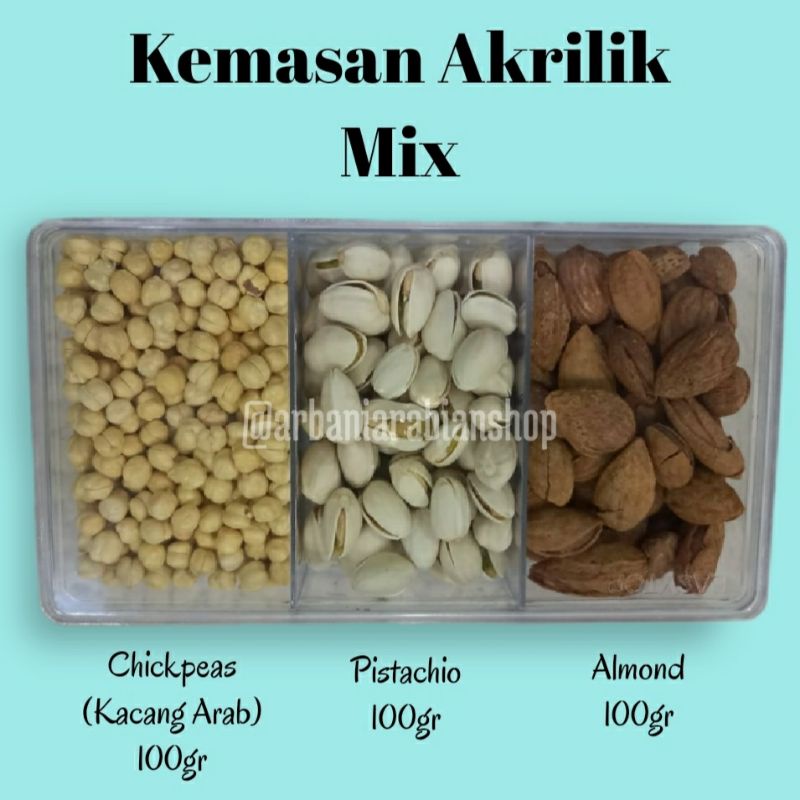 

Kemasan Akrilik Mix /Kacang mix / 100% barang original