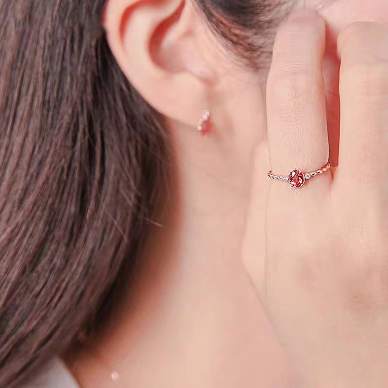 Disney Cincin Mahkota Princess Lapis Rose Gold 18K Model Terbuka Adjustable Untuk Wanita