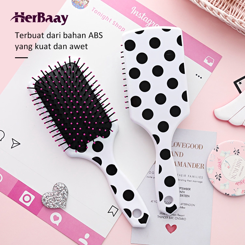 Serbagrosirmurah NSJ New Motif Sisir Jumbo Anti Rontok Hair Style Comb Rambut Wanita