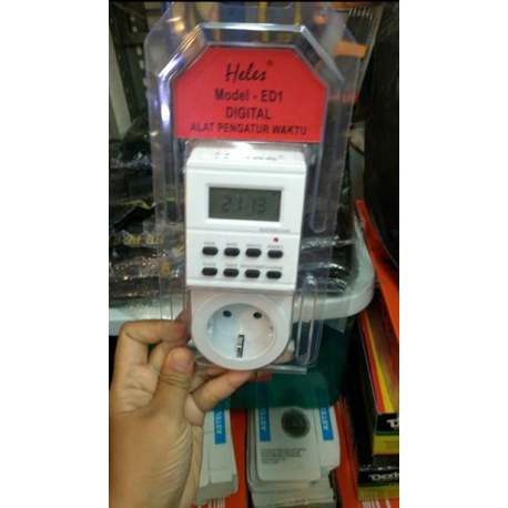 Timer digital alat pengatur waktu merek HELES ac 220v jual per/2pcs