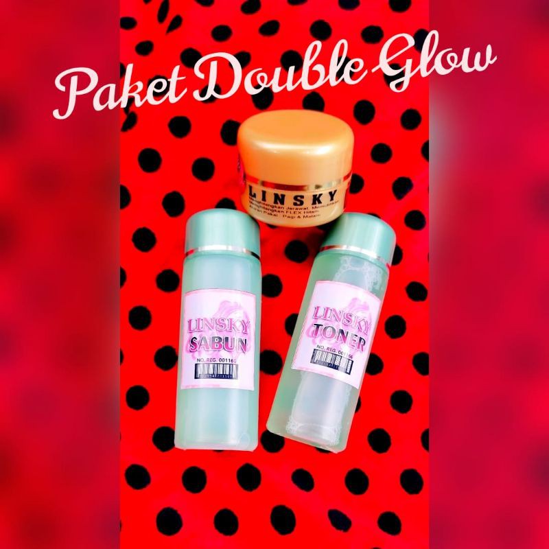 LINSKY PAKET  DOUBLE GLOWING (TERMURAHHHH)