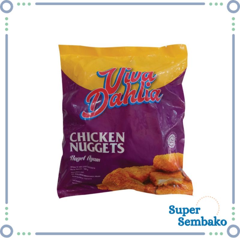 

FROZEN FOOD MAKANAN BEKU VIVA DAHLIA CHICKEN NUGGET / NAGET AYAM 500g MURAH MAKASSAR